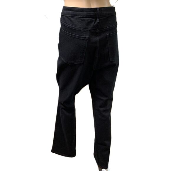 Old Navy Black Mid-Rise Kicker Boot-Cut Casual Academia Preppy Womens Pants 18 - Picture 13 of 15